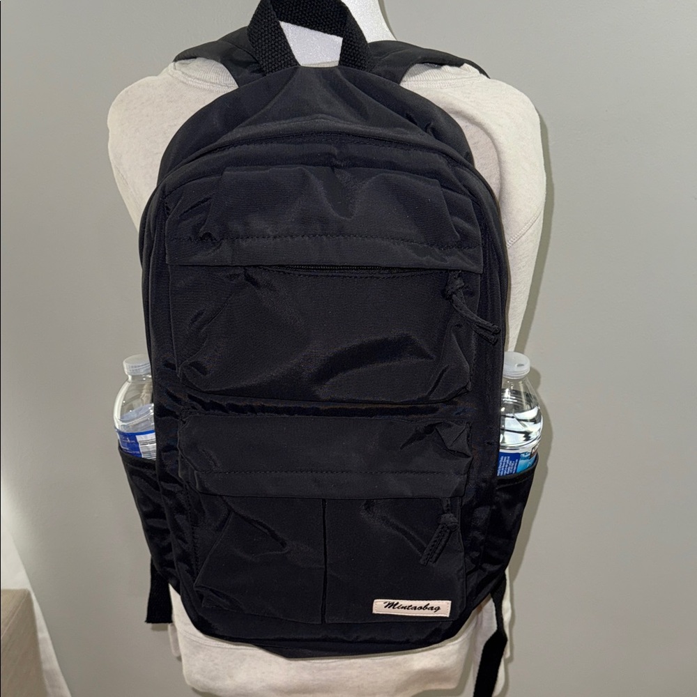 Waterproof Black Backpack, Barely Worn - image 1